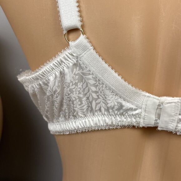 Charnos Bra UK 38E Bailey Plunge Lined Molded 155102 Ivory Underwire Tassel - Picture 6 of 11